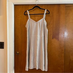 LOFT- A- line Nautical Striped Dress  16